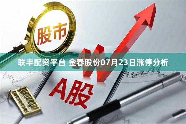 联丰配资平台 金春股份07月23日涨停分析